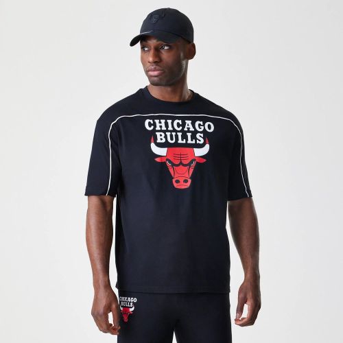 T-shirt Oversize Chicago Bulls NBA Piping Noir unisex - New Era Cap - Modalova