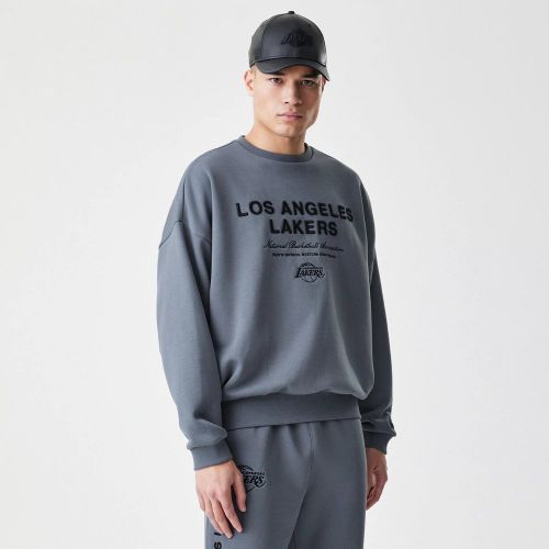Pull LA Lakers NBA Linear Gris foncé unisex - New Era Cap - Modalova