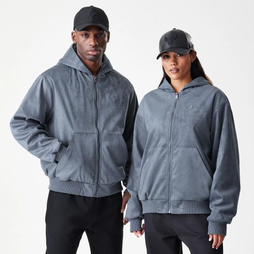 Veste Chicago Bulls NBA Suèdine Gris foncé unisex - New Era Cap - Modalova