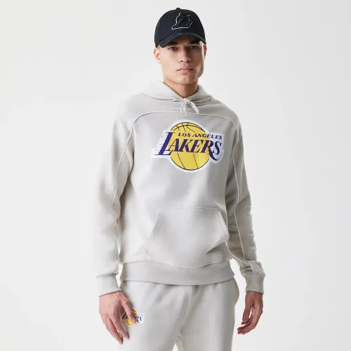 Sweat à capuche Oversize LA Lakers NBA Piping Crème unisex - New Era Cap - Modalova