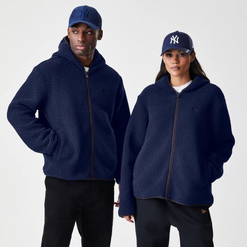 Veste à capuche Sherpa New Era Bleu Marine unisex - New Era Cap - Modalova