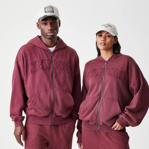 Veste à capuche Oversize New Era Washed Rouge Foncé unisex - New Era Cap - Modalova