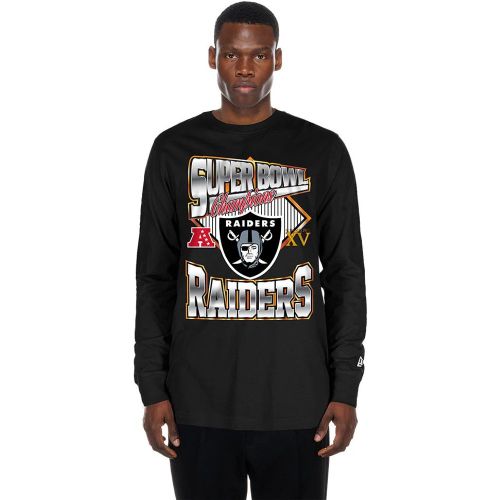 T-shirt à manches longues Las Vegas Raiders NFL Sport Classic Noir unisex - New Era Cap - Modalova