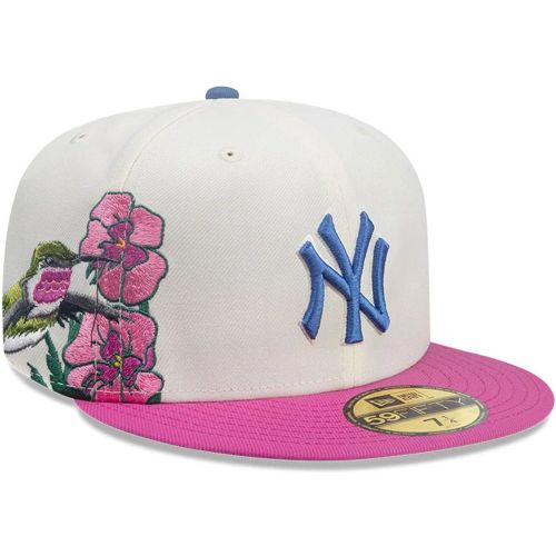 MLB City Element Ecuador New York Yankees White 59FIFTY Fitted Cap New York Yankees logo on front Humming bird sidepatch on front to mid right MLB log - shopify_EU_15486859346302_55949548749182 - Modalova