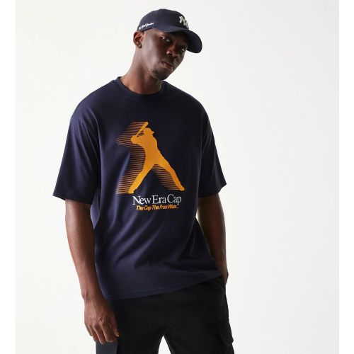 T-shirt Oversize New Era Baseball Graphic Player Bleu marine unisex - New Era Cap - Modalova