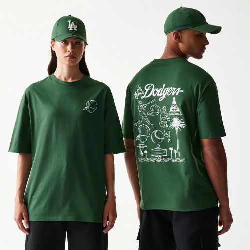 T-shirt Oversize LA Dodgers MLB Baseball Graphic Vert foncé unisex - New Era Cap - Modalova