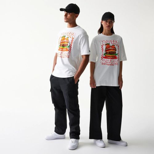 T-shirt Oversize New Era Burger Food Graphic Blanc unisex - New Era Cap - Modalova