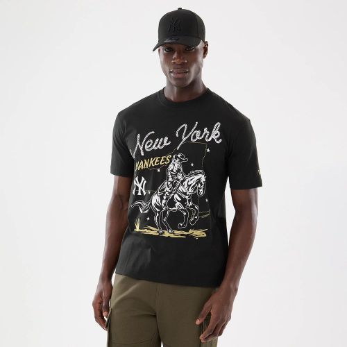 T-shirt New York Yankees MLB Cowboy Graphic Noir unisex - New Era Cap - Modalova