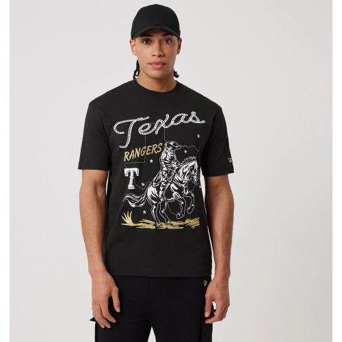 T-shirt Texas Rangers MLB Cowboy Graphic Noir unisex - New Era Cap - Modalova