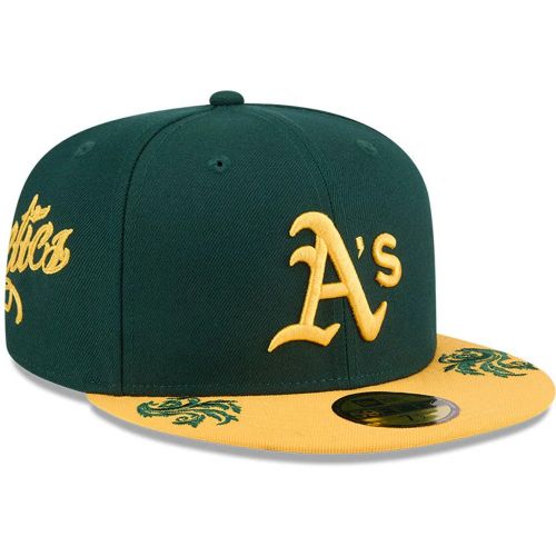 Casquette 59FIFTY Fitted Inscription Athletics MLB Vert Foncé unisex - New Era Cap - Modalova