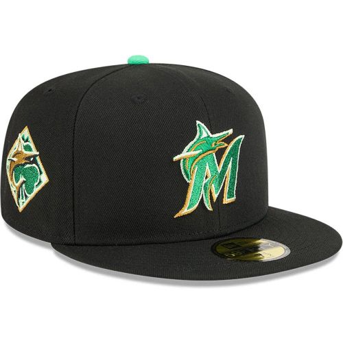 Casquette 59FIFTY Fitted Miami Marlins MLB Saint Patrick’s Day Noir unisex - New Era Cap - Modalova