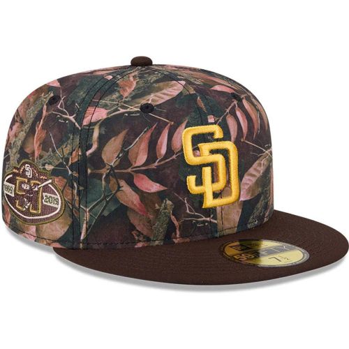 Casquette 59FIFTY Fitted San Diego Padres MLB Leaves Marron foncé unisex - New Era Cap - Modalova