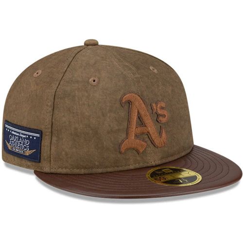 Casquette 59FIFTY Fitted Retro Crown Athletics Utility Linen Marron unisex - New Era Cap - Modalova