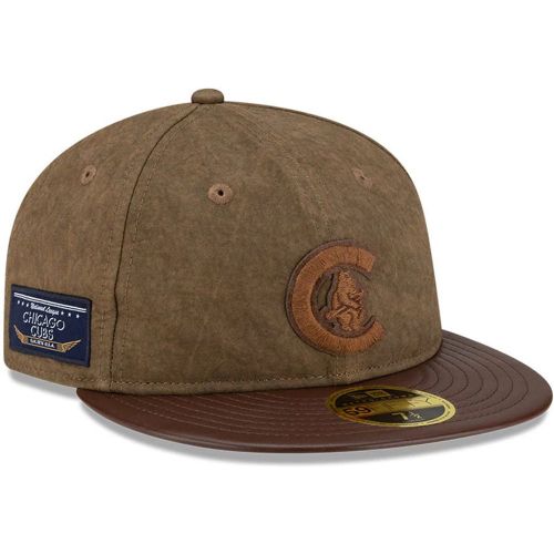 Casquette 59FIFTY Fitted Retro Crown Chicago Cubs Utility Linen Marron unisex - New Era Cap - Modalova