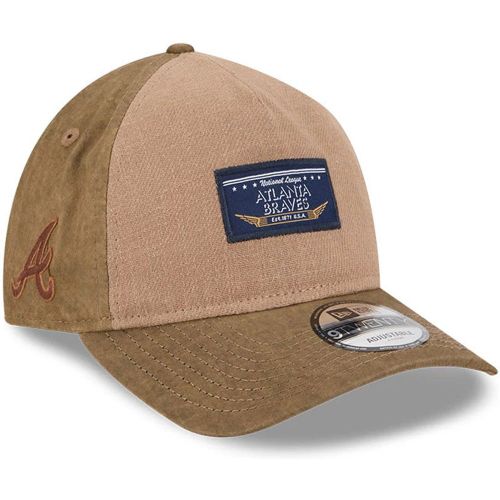 Casquette 9TWENTY A-Frame Atlanta Braves MLB Utility Linen Marron unisex - New Era Cap - Modalova