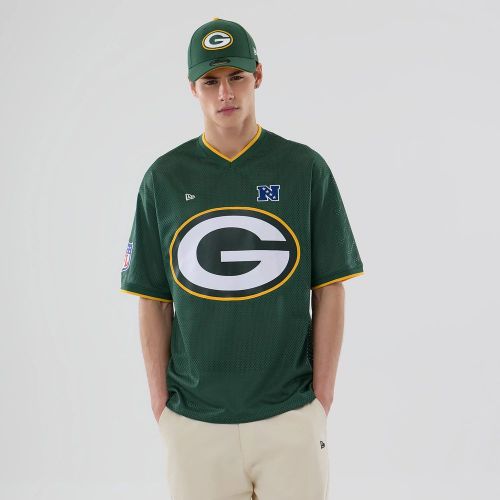 T-shirt Oversize en Mesh Green Bay Packers NFL Vert foncé unisex - New Era Cap - Modalova