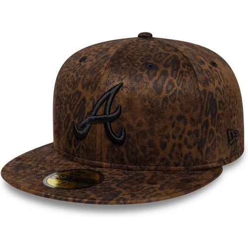 Casquette 59FIFTY Fitted Atlanta Braves MLB Leopard Noir unisex - New Era Cap - Modalova