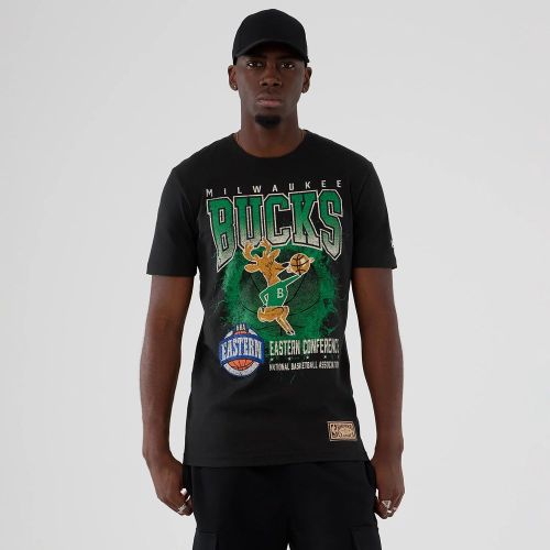 T-shirt Milwaukee Bucks NBA Hardwood Classic Noir unisex - New Era Cap - Modalova
