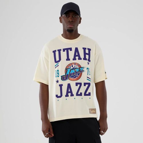 T-shirt Utah Jazz NBA Hardwood Classic Crème unisex - New Era Cap - Modalova