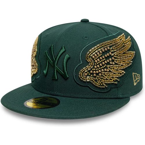 Casquette 59FIFTY Fitted New York Yankees MLB Beaded Wings Vert foncé unisex - New Era Cap - Modalova