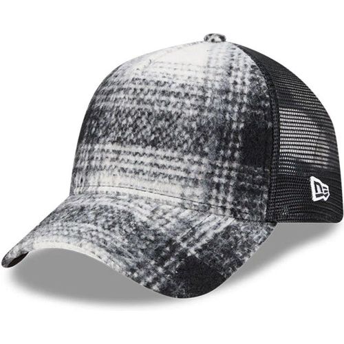 Casquette 9FORTY A-Frame Trucker New Era Plaid Blanc & Noir unisex - New Era Cap - Modalova