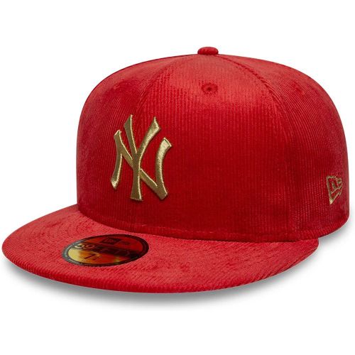 Casquette 59FIFTY Fitted New York Yankees MLB en velours côtelé Rouge unisex - New Era Cap - Modalova