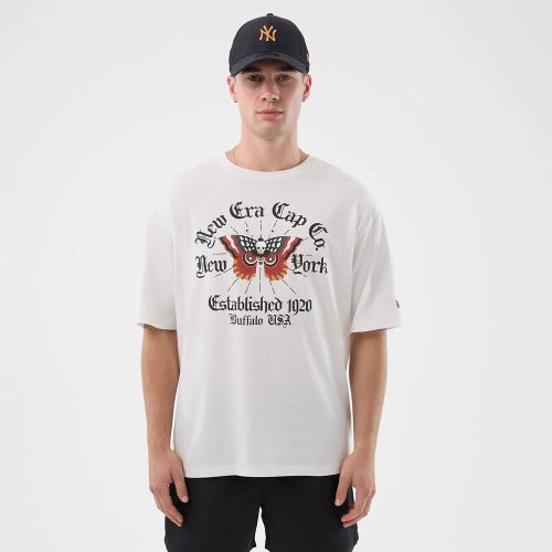 T-shirt Oversize New Era Death Moth Graphic Blanc unisex - New Era Cap - Modalova