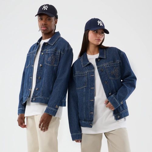 Veste en Jean New Era Script Bleu Foncé unisex - New Era Cap - Modalova