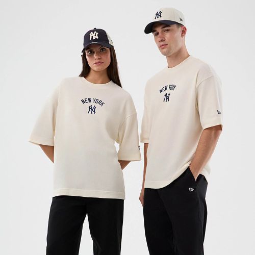 T-shirt Gaufre New York Yankees MLB Blanc unisex - New Era Cap - Modalova