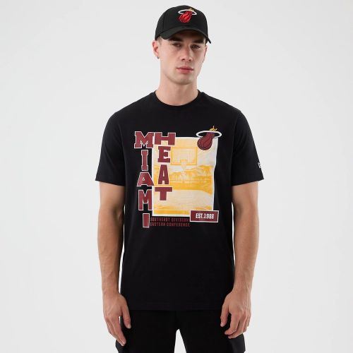T-shirt Miami Heat NBA Graphic Noir unisex - New Era Cap - Modalova