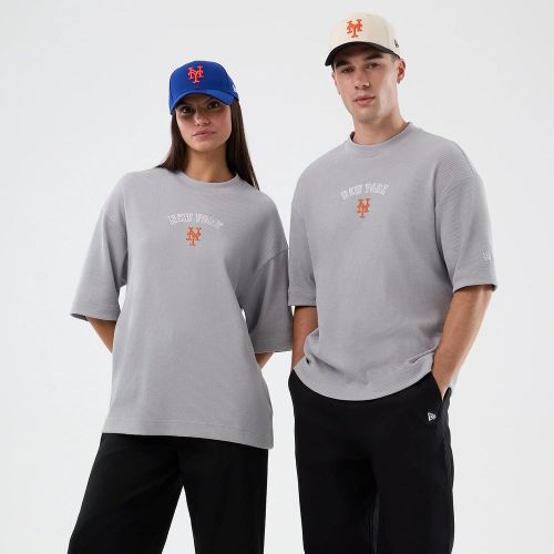 T-shirt Gaufre New York Mets MLB Gris unisex - New Era Cap - Modalova