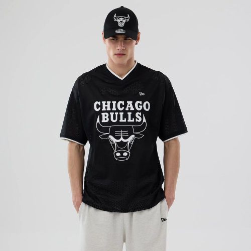T-shirt Oversize en Mesh Chicago Bulls NBA Noir unisex - New Era Cap - Modalova