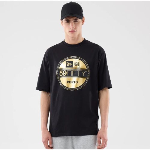 T-shirt Oversize New Era Sticker Porto Noir unisex - New Era Cap - Modalova