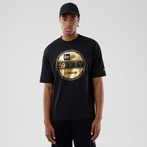 T-shirt Oversize New Era Sticker London Noir unisex - New Era Cap - Modalova