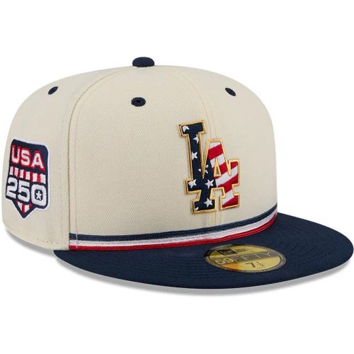 Casquette 59FIFTY Fitted 4th Of July 2026 LA Dodgers MLB Crème unisex - New Era Cap - Modalova