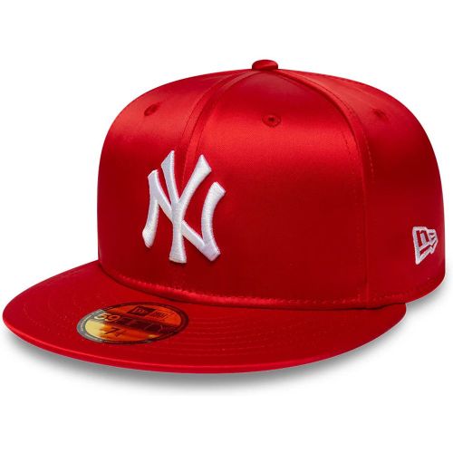 Casquette 59FIFTY Fitted New York Yankees MLB Satin Rouge unisex - New Era Cap - Modalova