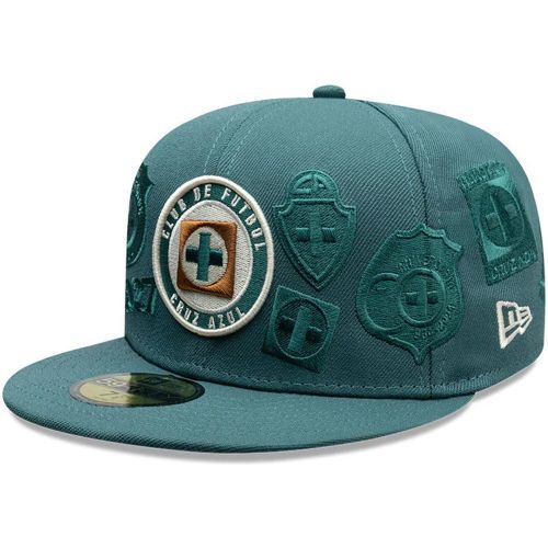 Casquette Fitted 59FIFTY Liga MX All Over Cruz Azul Vert Foncé unisex - New Era Cap - Modalova