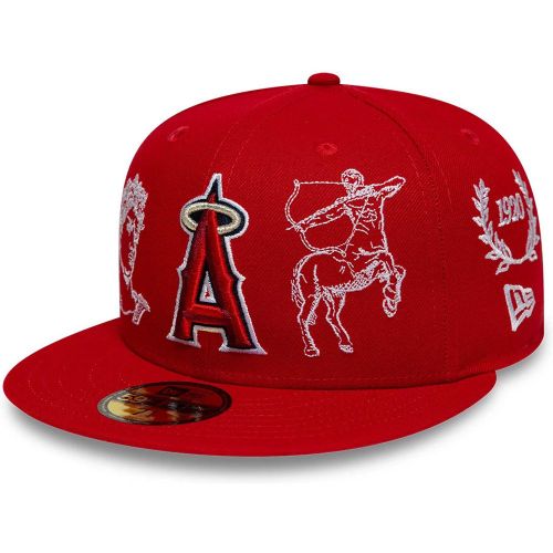 Casquette mythologie 59FIFTY Fitted LA Angels MLB rouge unisex - New Era Cap - Modalova