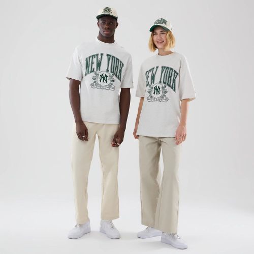 T-shirt Oversize New York Yankees MLB Arch Graphic Gris pastel unisex - New Era Cap - Modalova