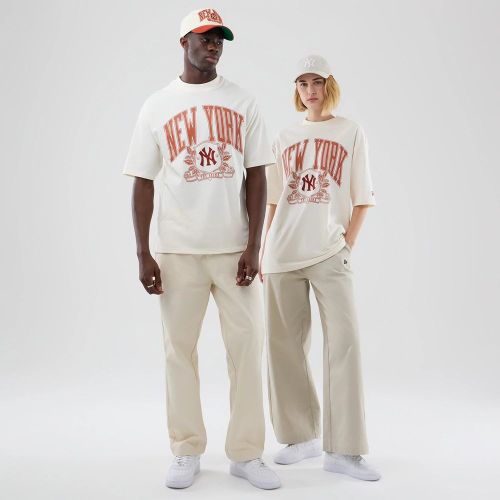 T-shirt Oversize New York Yankees MLB Arch Graphic Blanc unisex - New Era Cap - Modalova