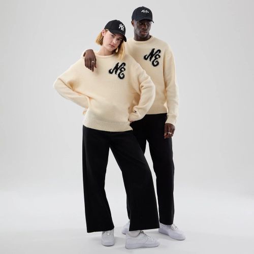 Pull tricoté New Era Crème unisex - New Era Cap - Modalova