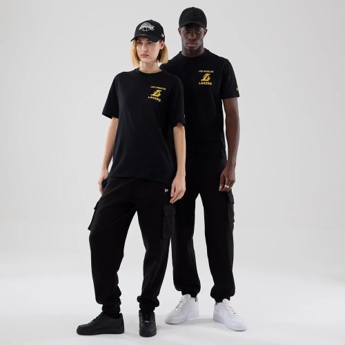 T-shirt LA Lakers NBA Court Graphic Noir unisex - New Era Cap - Modalova