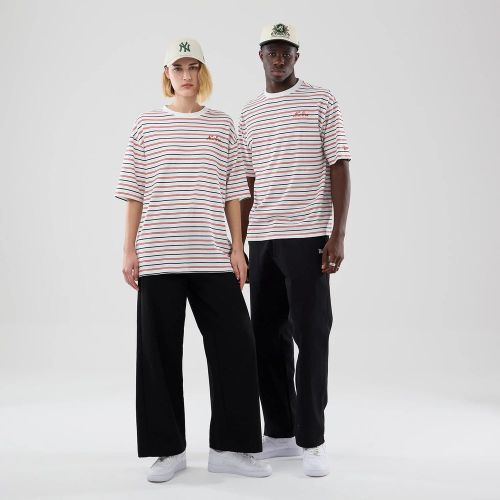 T-shirt Oversize à Rayures New Era Blanc unisex - New Era Cap - Modalova