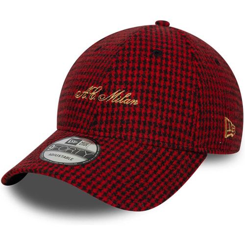 Casquette 9FORTY AC Milan Houndstooth Rouge unisex - New Era Cap - Modalova