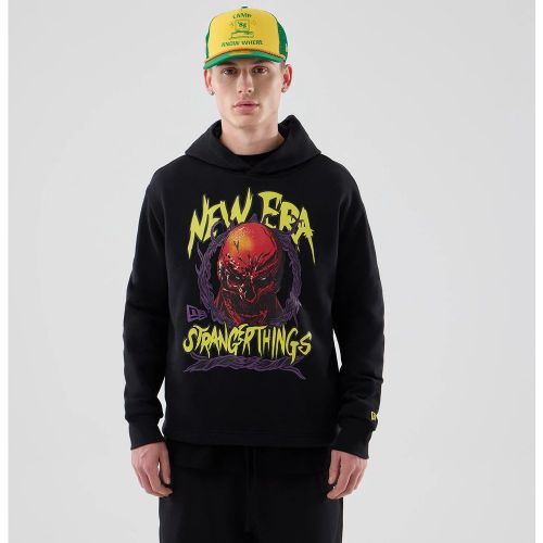 Sweat à Capuche Oversize Stranger Things Noir unisex - New Era Cap - Modalova