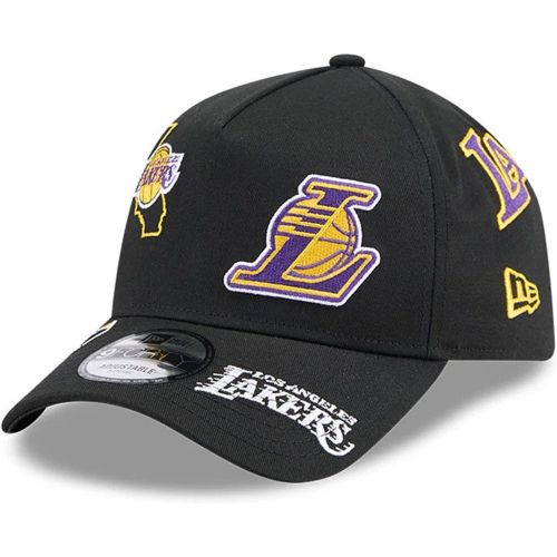 Casquette 9FORTY A-Frame All Over LA Lakers NBA Noir unisex - New Era Cap - Modalova