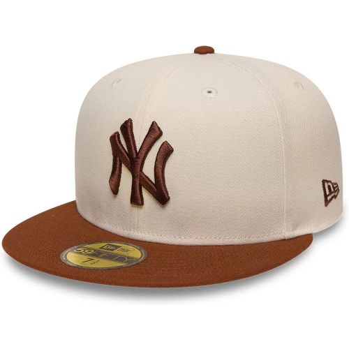Casquette 59FIFTY Fitted NY Yankees League Essential Crème & Marron unisex - New Era Cap - Modalova