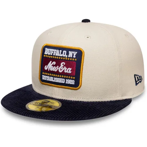 Casquette 59FIFTY Fitted New Era Patch Cord Crème unisex - New Era Cap - Modalova