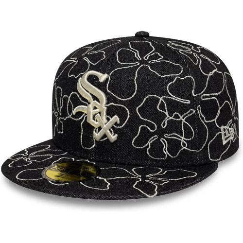 Casquette 59FIFTY Fitted Jean Floral Chicago White Sox MLB Noir unisex - New Era Cap - Modalova