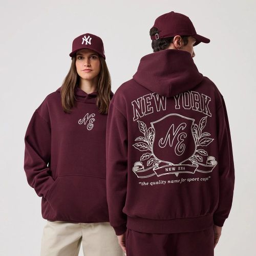 Sweat à capuche New Era Crest Graphic Violet foncé unisex - New Era Cap - Modalova